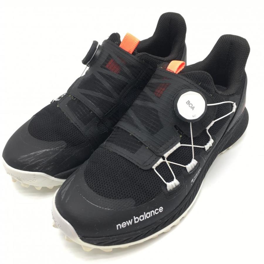 ニューバランス ゴルフシューズ 黒×オレンジ UGS1001B ボア ニューバランス ゴルフシューズ 黒×オレンジ UGS1001B ボア