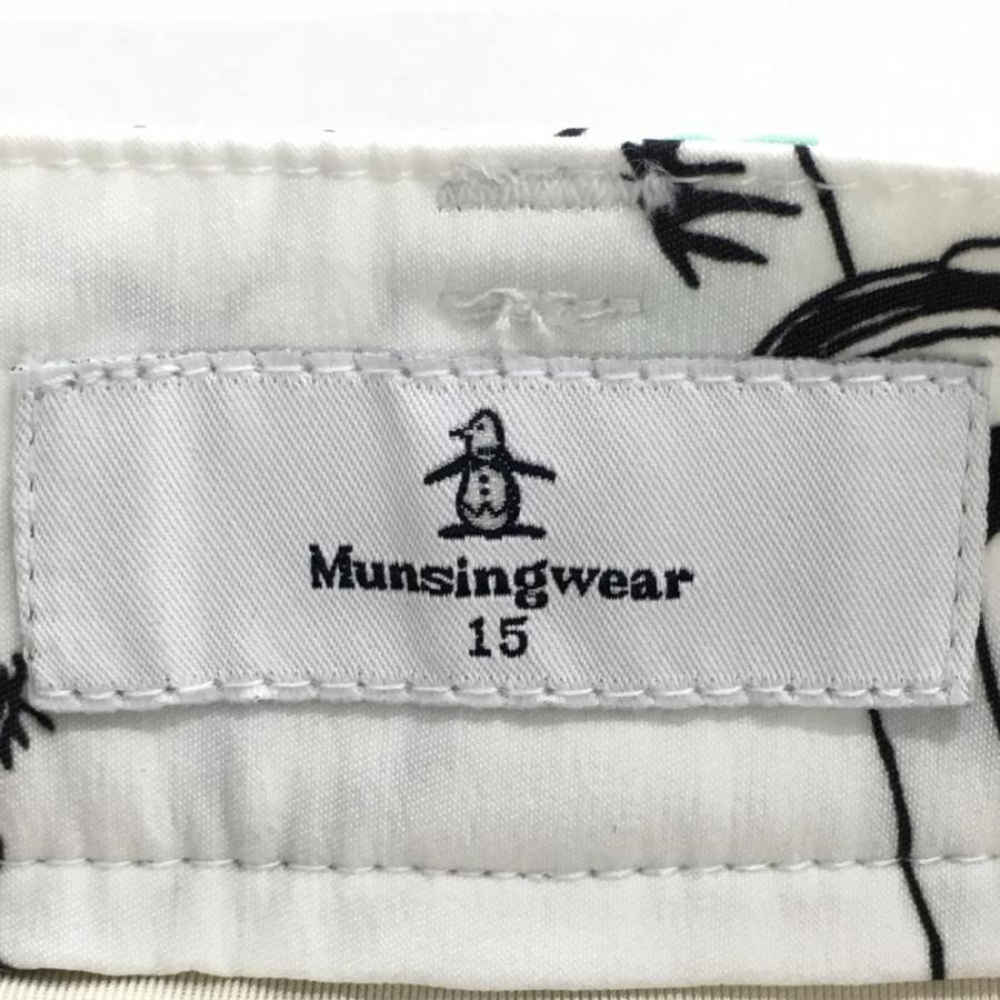 超美品】マンシングウェア スカート 白×黒 ペンギン総柄 裏地付