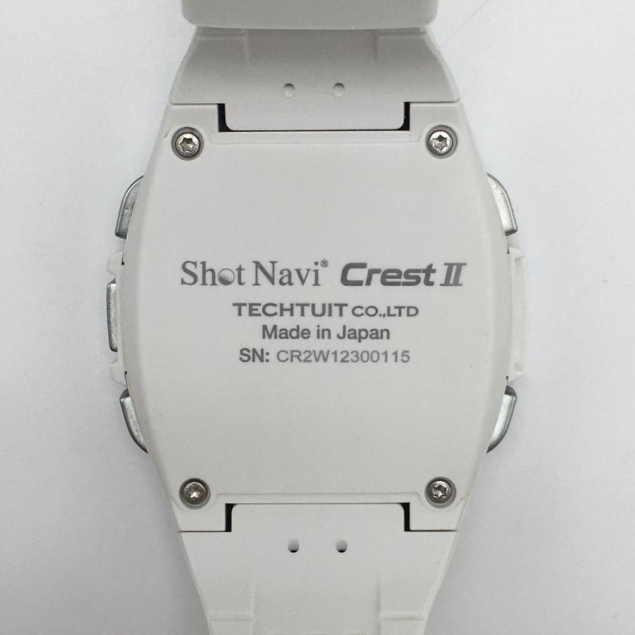 美品】テクタイト ショットナビ CrestII ゴルフウォッチ 白 GPSナビ
