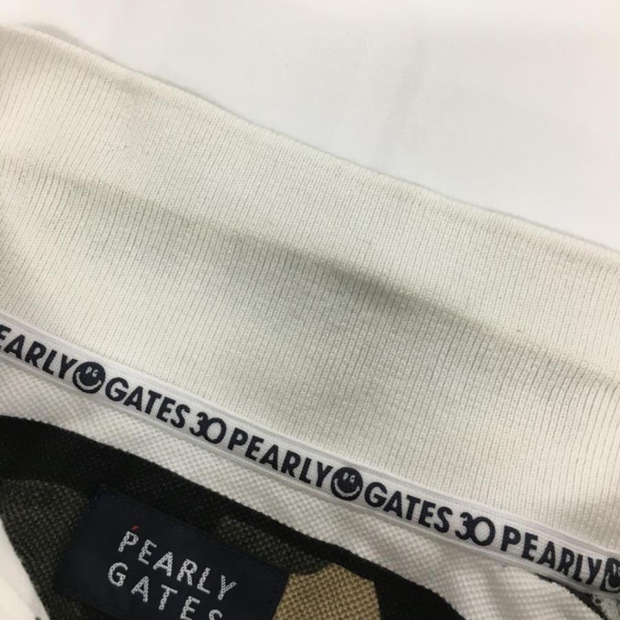 PEARLY GATES（パーリーゲイツ） 半袖ポロシャツ カーキ×白 カモフラ
