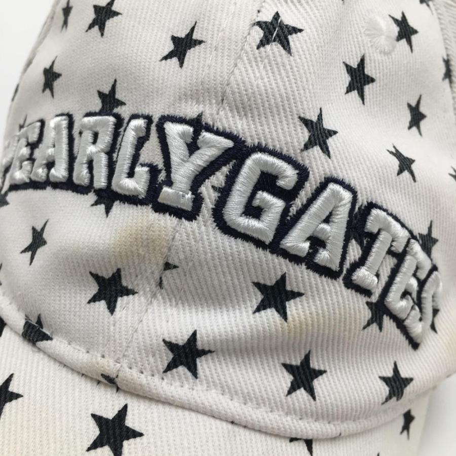 パーリーゲイツ キャップ 白×ネイビー 星総柄 PGニコちゃん FR パーリーゲイツ キャップ 白×ネイビー 星総柄 PGニコちゃん FR