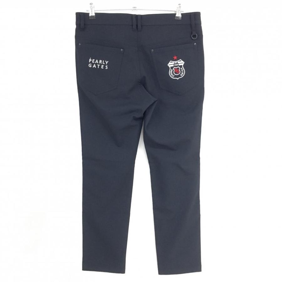 超美品】パーリーゲイツ パンツ ダークネイビー ロゴ刺しゅう メンズ 6
