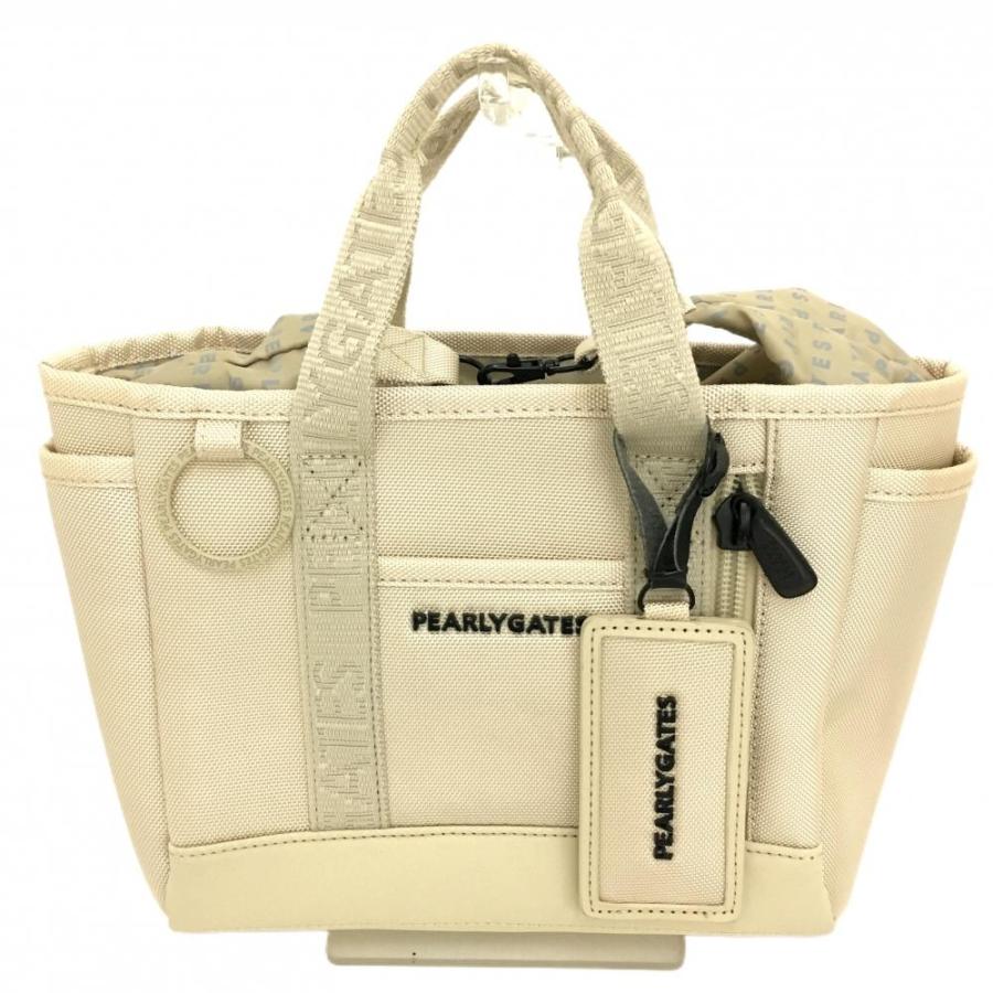 超美品】パーリーゲイツ カートバッグ ベージュ 内側ジップ 超美品】パーリーゲイツ カートバッグ ベージュ 内側ジップ