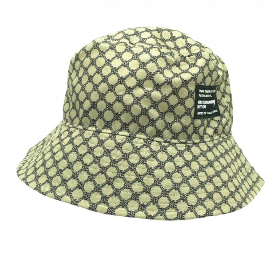 超美品】マスターバニー ハット カーキ×黒 ロゴ総柄 FR ゴルフ