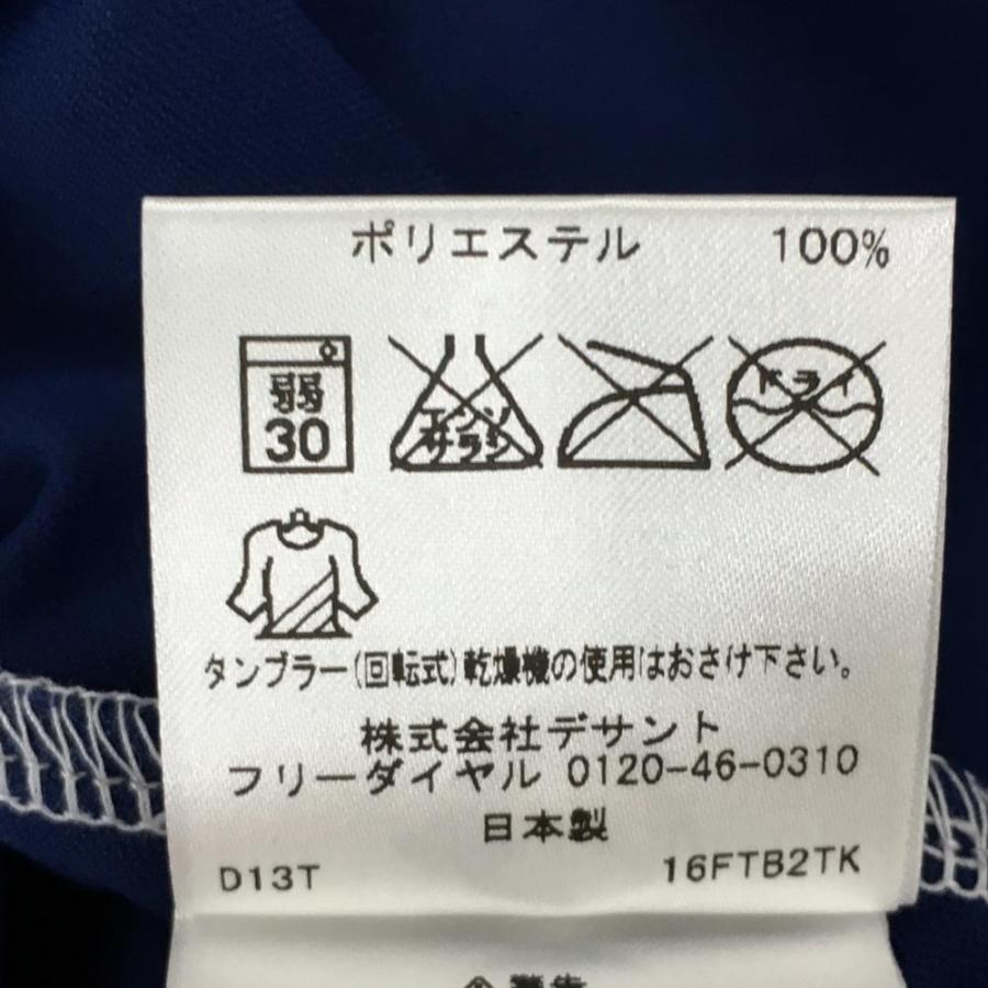 新品】デサントゴルフ 半袖ポロシャツ ネイビー×白 日本代表