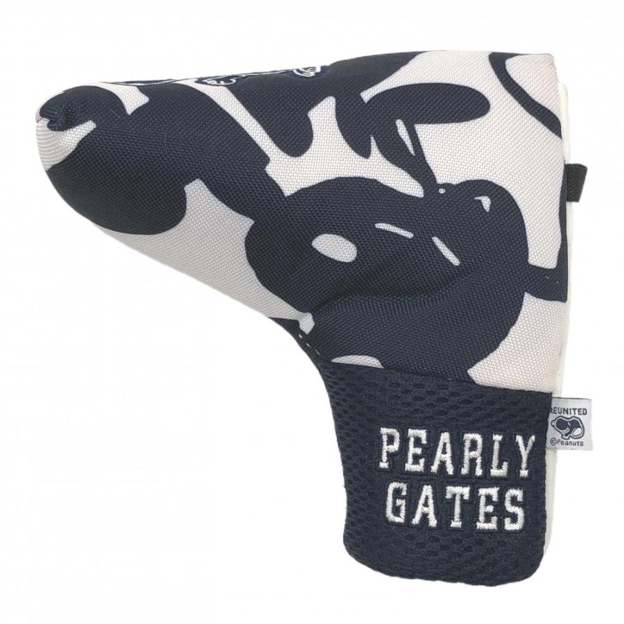 美品】パーリーゲイツ×PEANUTS パターカバー ネイビー×白 美品】パーリーゲイツ×PEANUTS パターカバー ネイビー×白