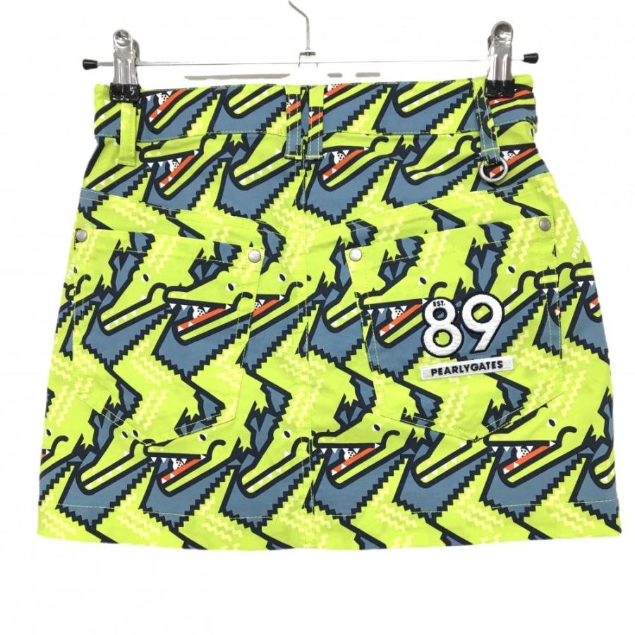 PEARLY GATES パーリーゲイツ スカート ライトグリーン×ブルー系