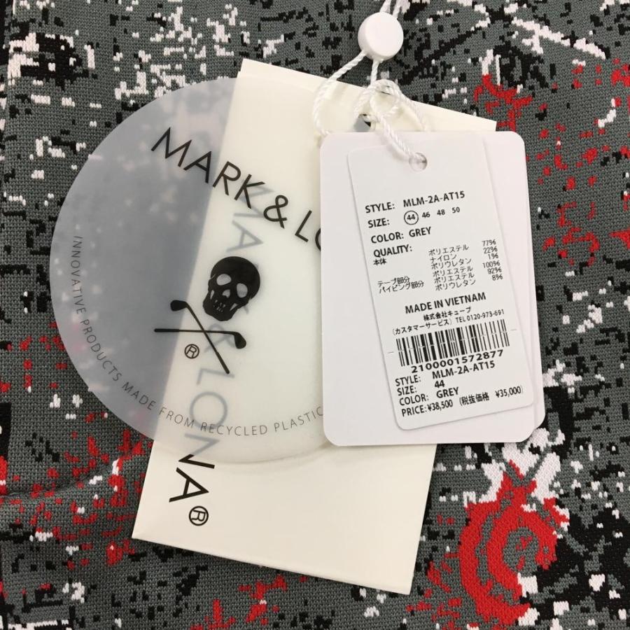 MARK&LONA（マークアンドロナ） ハーフパンツ グレー×黒 総柄 サイド