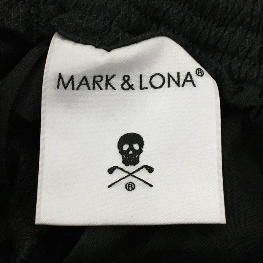 MARK&LONA（マークアンドロナ） ハーフパンツ 黒 織生地 ロゴテープ
