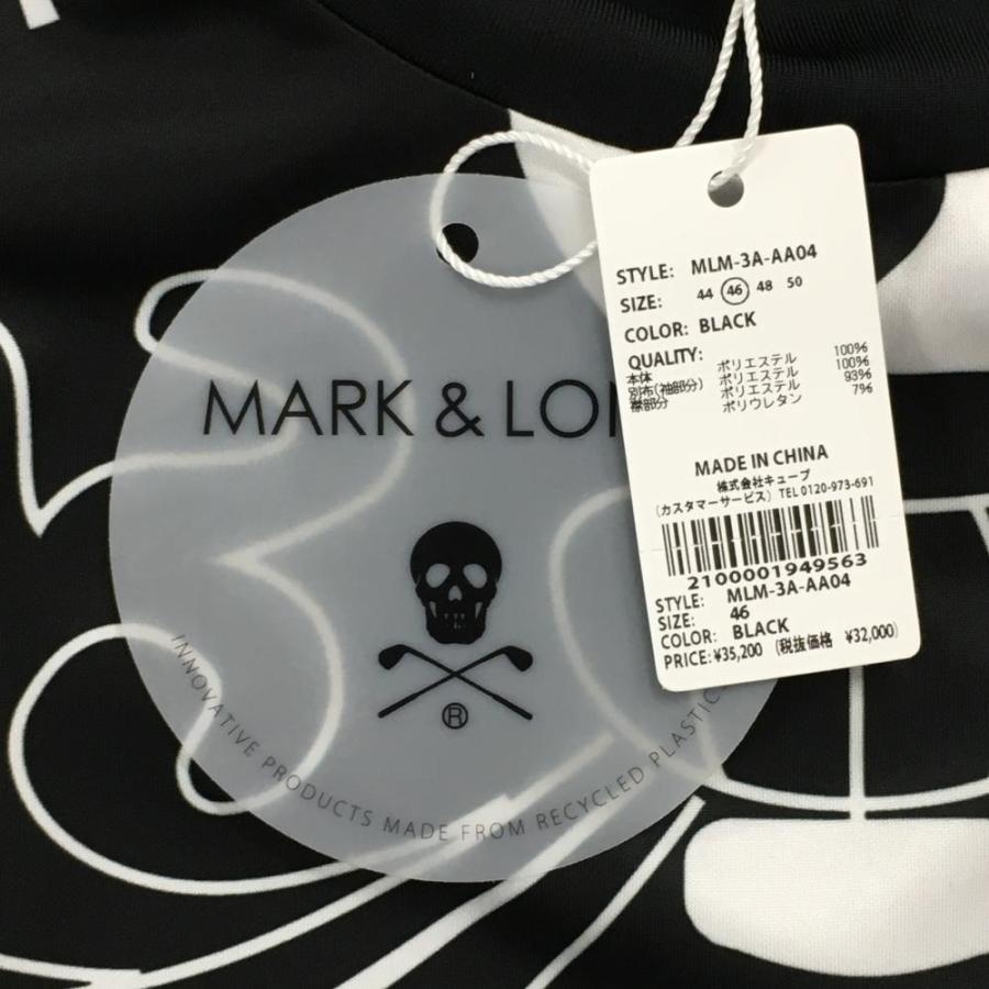 MARK&LONA（マークアンドロナ） 半袖ハイネックシャツ 黒×白 前面