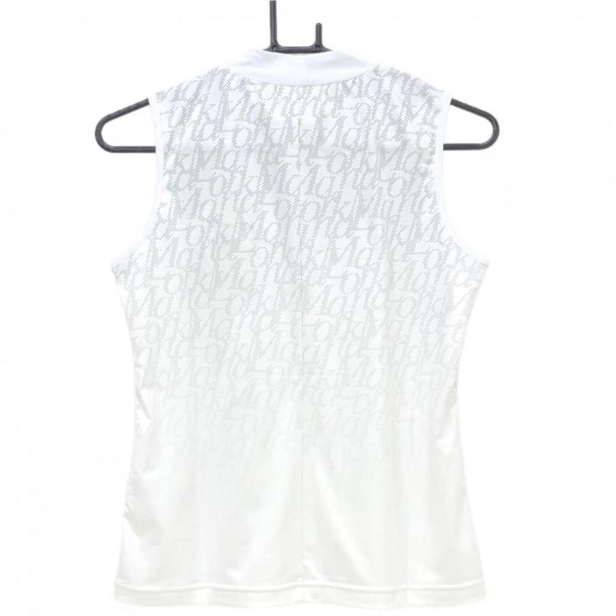 MARK&LONA（マークアンドロナ） ノースリーブハイネックシャツ 白×黒