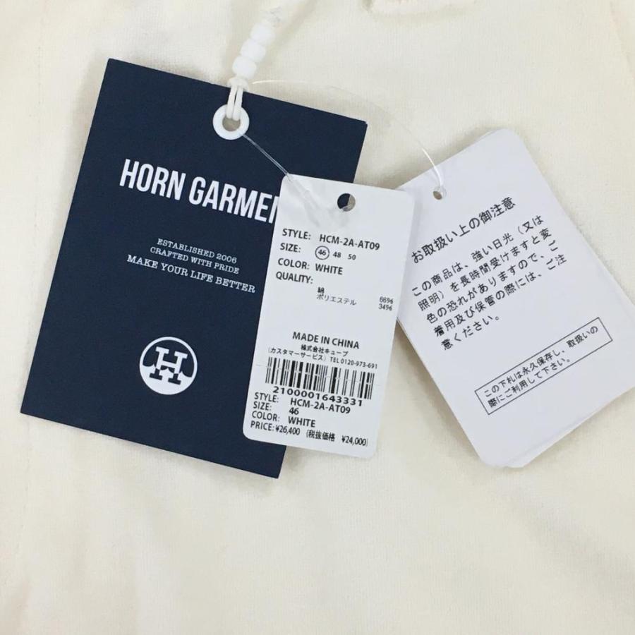 HORN GARMENT ホーンガーメント ハーフパンツ アイボリー 裾ヤシの木