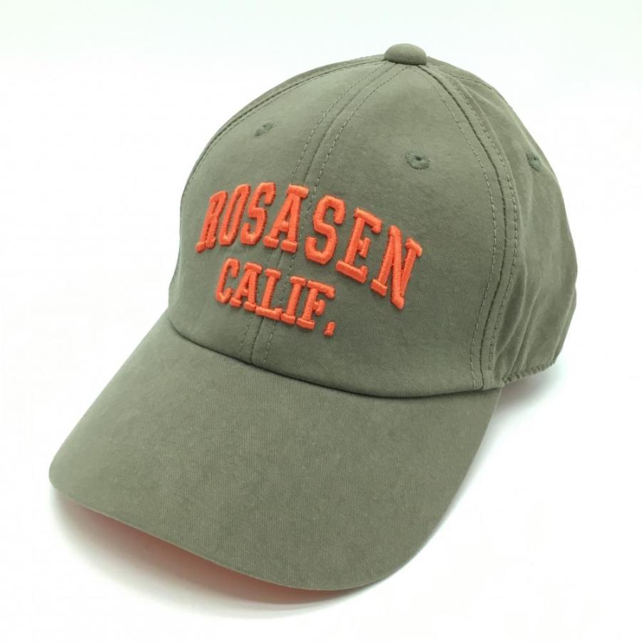 新品】ロサーセン キャップ カーキ×オレンジ ロゴ刺しゅう メンズ 50