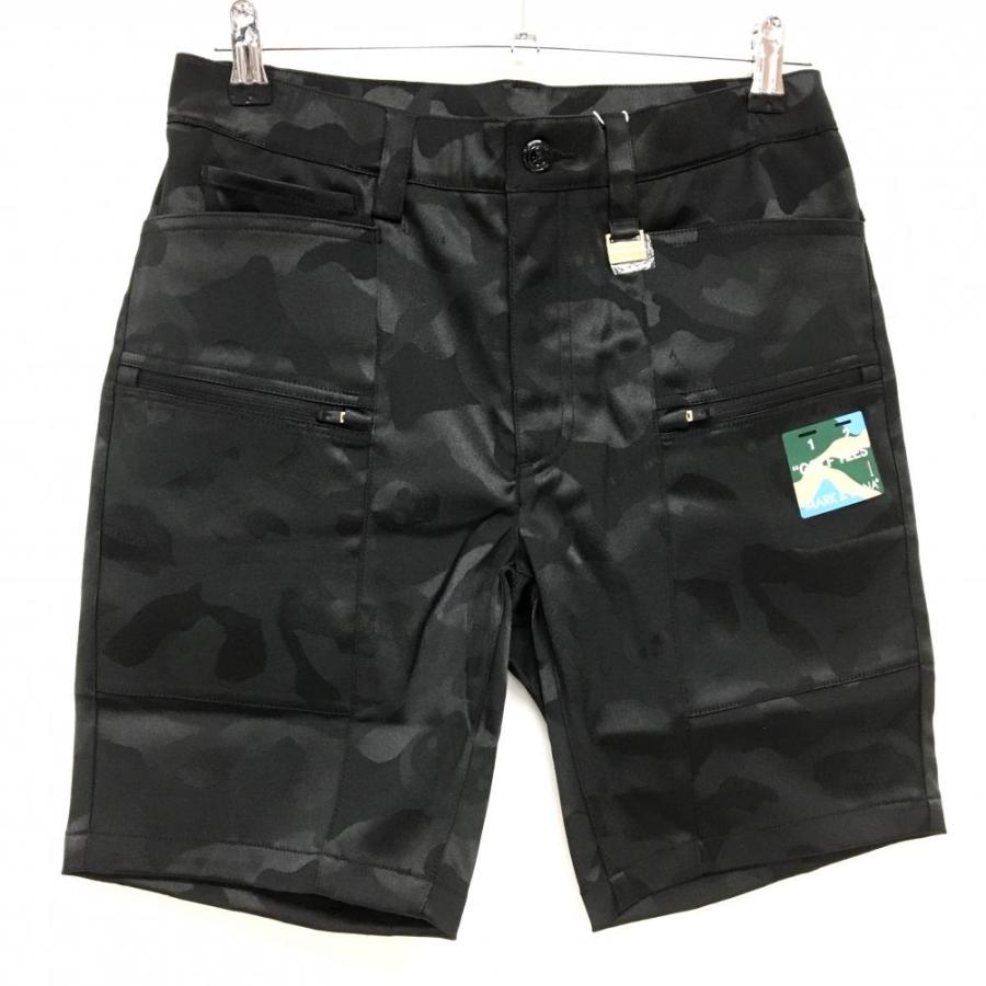 MARK&LONA（マークアンドロナ） ハーフパンツ 黒 カモフラ柄織生地