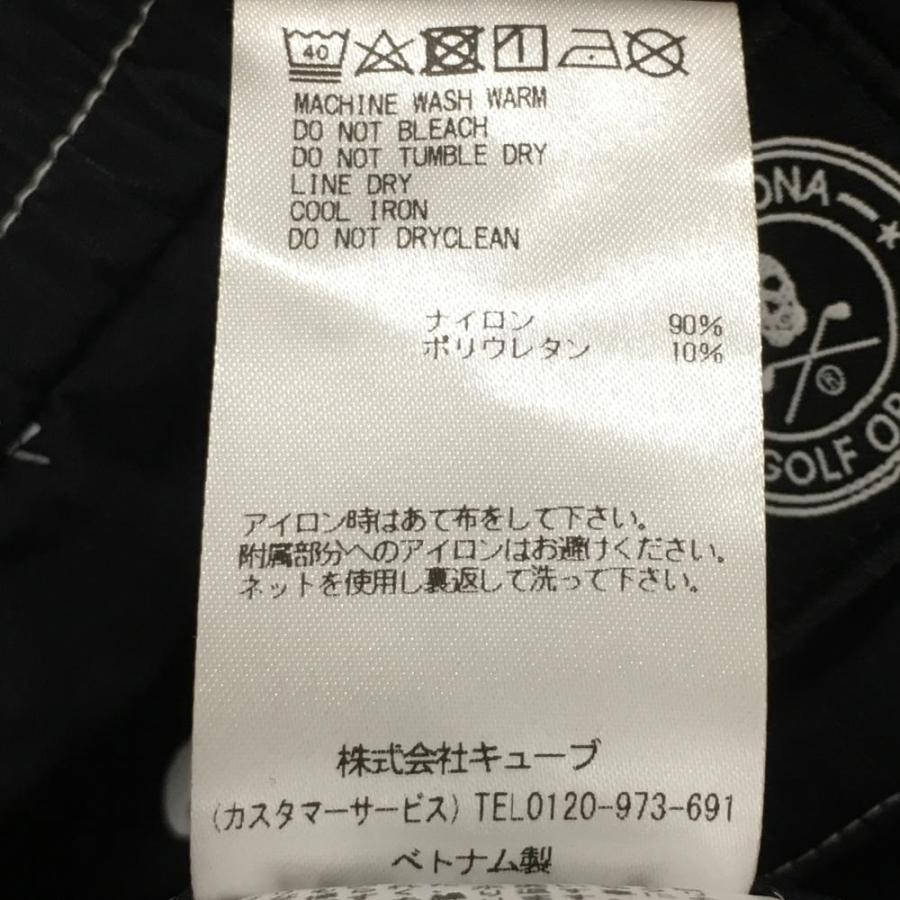 新品】マークアンドロナ パンツ 黒×白 スカル・ロゴ総柄 裾 新品】マークアンドロナ パンツ 黒×白 スカル・ロゴ総柄 裾
