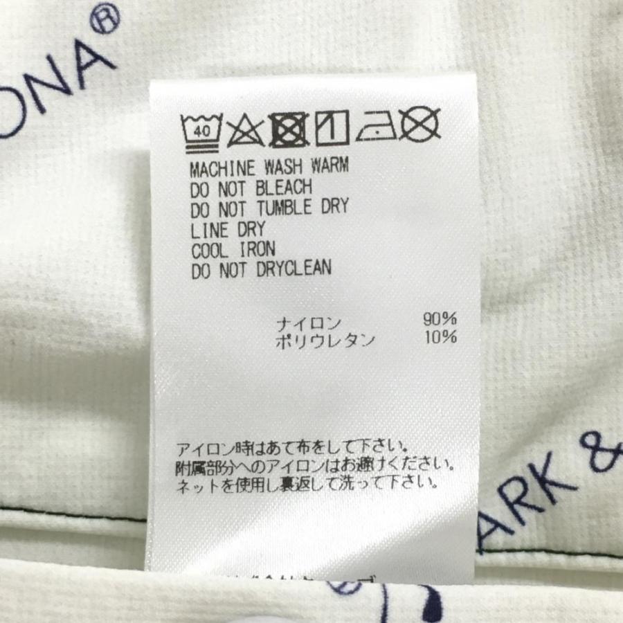 新品】マークアンドロナ パンツ 白×ネイビー スカル・ロゴ総柄 新品】マークアンドロナ パンツ 白×ネイビー スカル・ロゴ総柄