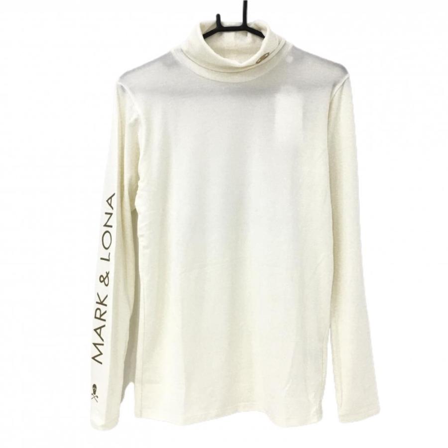 新品】マークアンドロナ 長袖タートルネックシャツ アイボリー ネック  