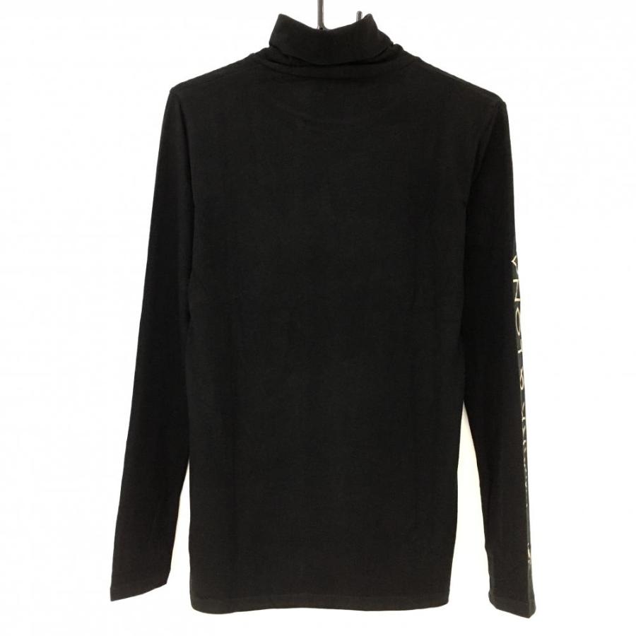 新品】マークアンドロナ 長袖タートルネックシャツ 黒 ネックラバー