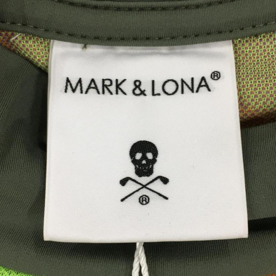 マークアンドロナ　ハイネック　半袖Tシャツ　ゴルフウェア　カモフラ　グリーン MARK&LONA（マークアンドロナ） 半袖ハイネックシャツ ライトグリーン