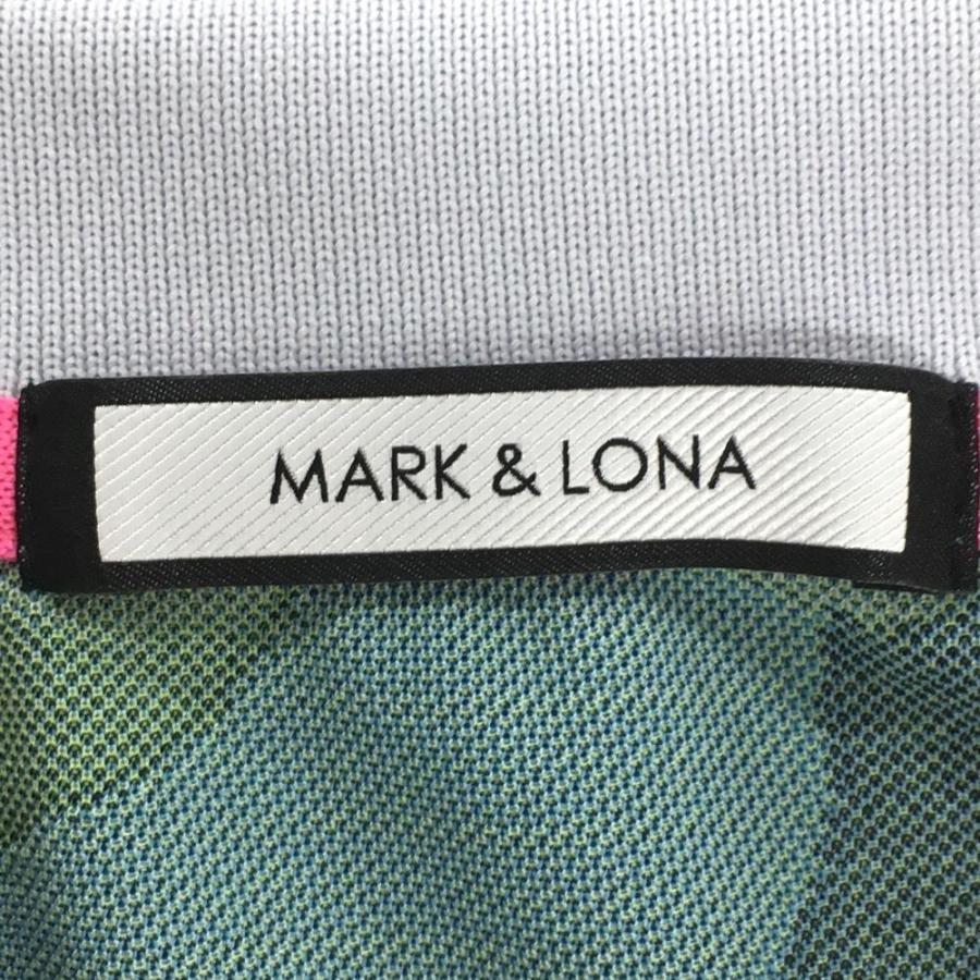 MARK&LONA（マークアンドロナ） 半袖ポロシャツ ライトブルー×グレー