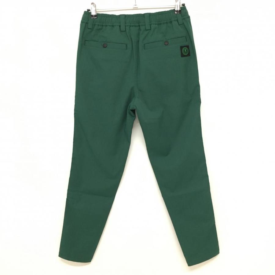 新品】マークアンドロナ パンツ グリーン×黒 サイドライン 裾