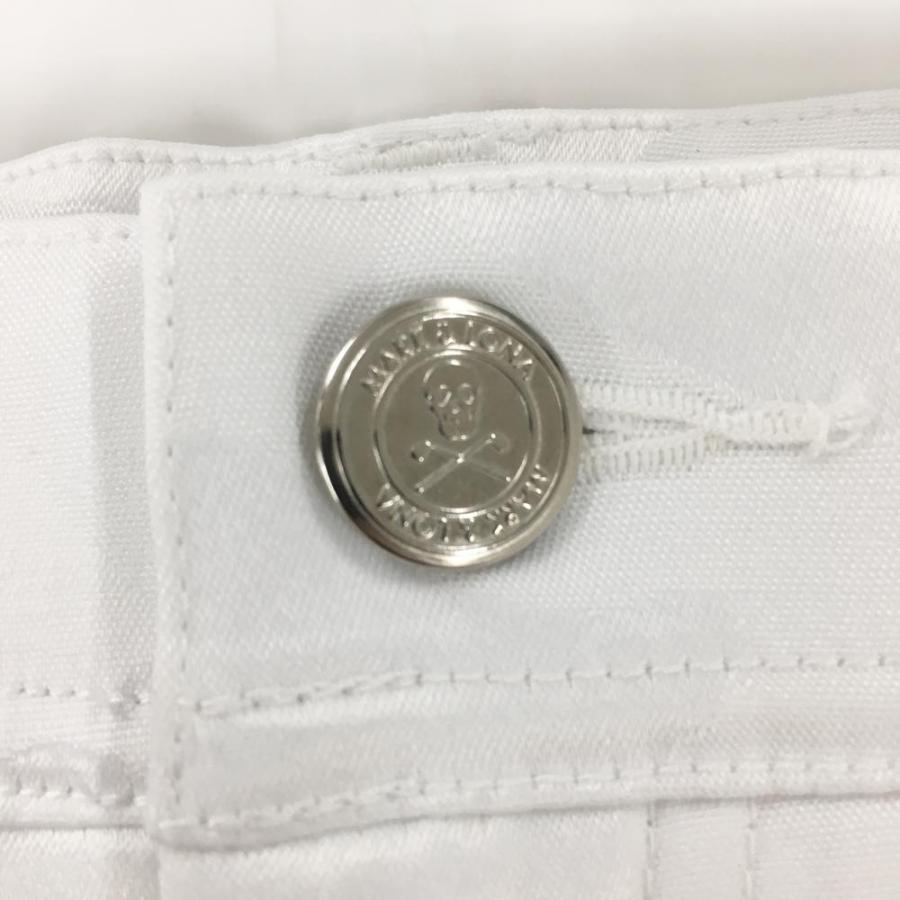 新品】マークアンドロナ パンツ 白 カモフラ柄・スカル織生地 新品】マークアンドロナ パンツ 白 カモフラ柄・スカル織生地