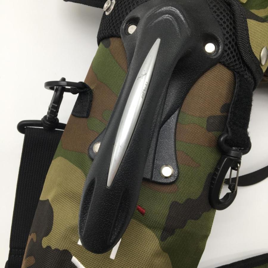 美品】パーリーゲイツ スタンド式クラブケース カーキ×黒 迷彩 美品】パーリーゲイツ スタンド式クラブケース カーキ×黒 迷彩