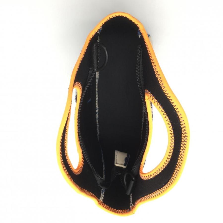 美品】ホーンガーメント カートバッグ クリーム×ネイビー 総柄 ニコ