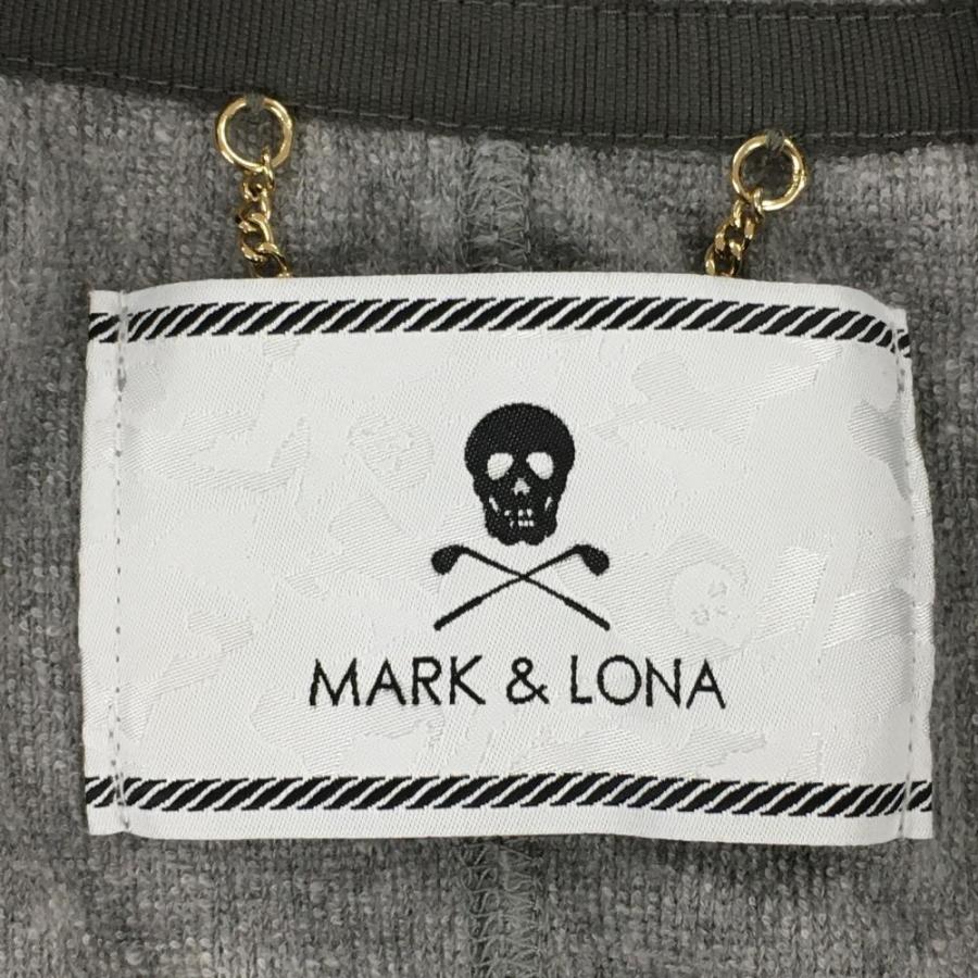 MARK&LONA テーラードジャケット スカル 総柄 ホワイト ストレッチ 美品】マークアンドロナ テーラードジャケット グレー×白 スカル総柄
