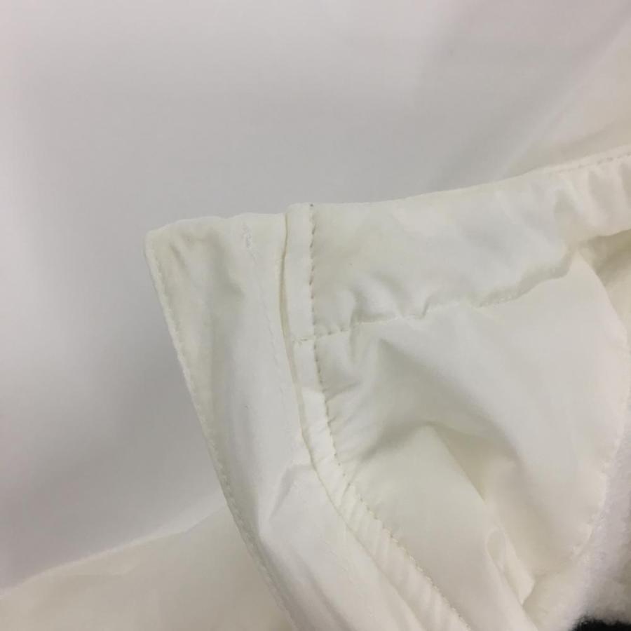 パーリーゲイツ ジップパーカー 白×黒 裏微起毛 背面ロゴ メンズ 5(L