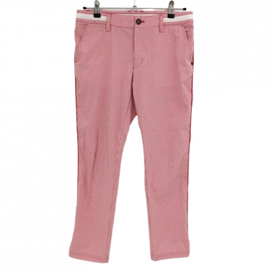 adidas 【超美品】アディダス パンツ レッドピンク×白 チェック柄