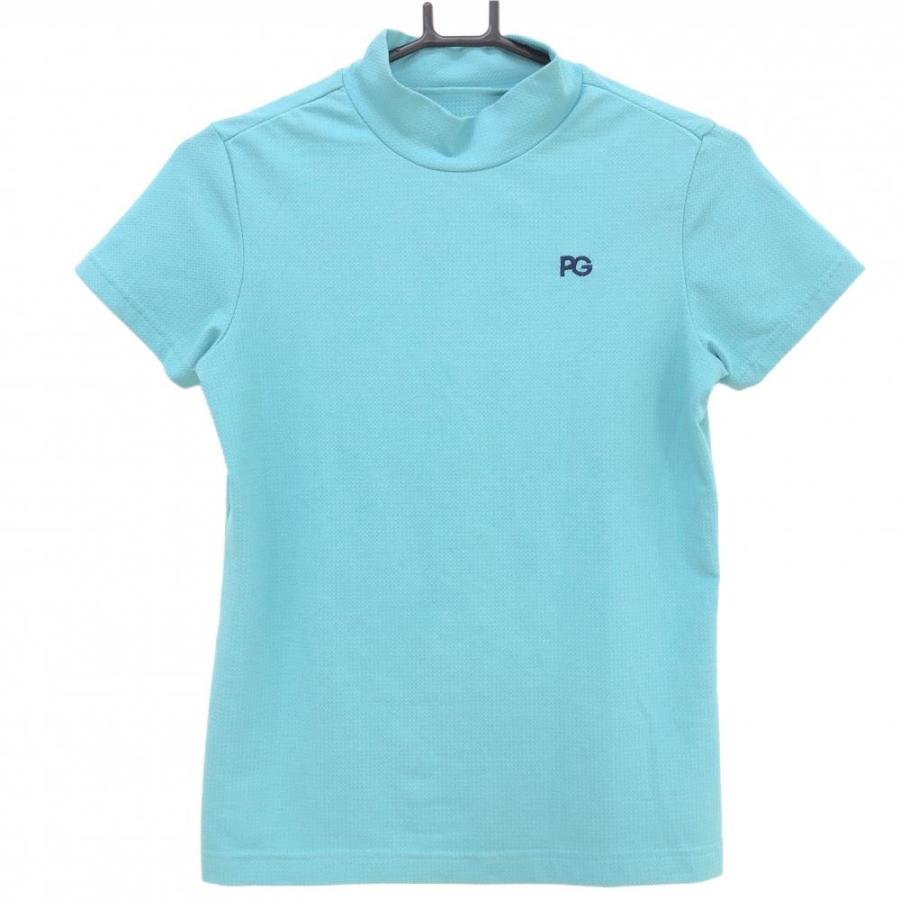 PEARLY GATES（パーリーゲイツ） 半袖ハイネックシャツ ライトブルー