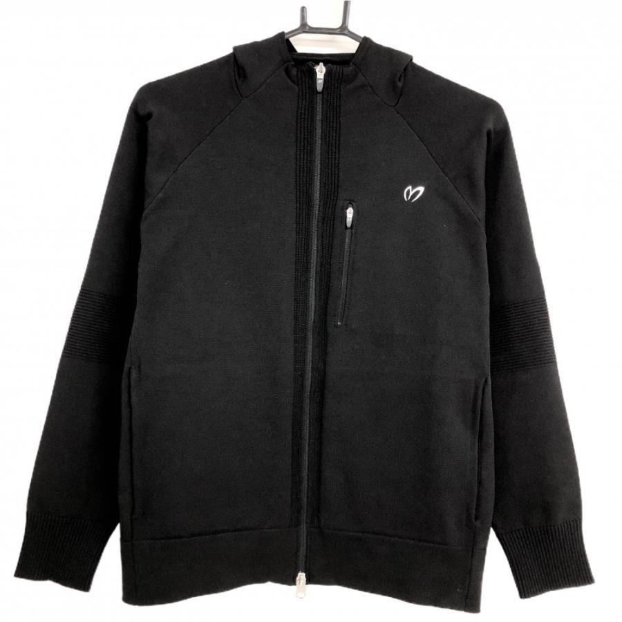 美品】マスターバニー ニットパーカー 黒 胸ロゴ刺しゅう レディース 1