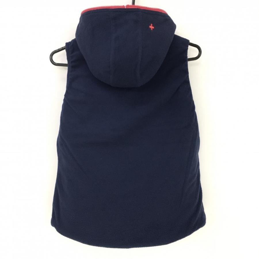 美品】アンパスィ 中綿リバーシブルベスト ネイビー×グリーン カモフラ