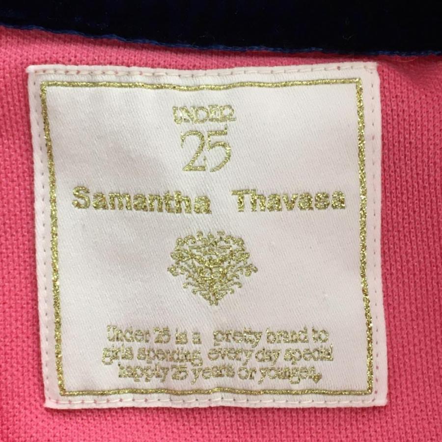 UNDER25 Samantha Thavasa サマンサタバサ 半袖ポロシャツ ピンク×白