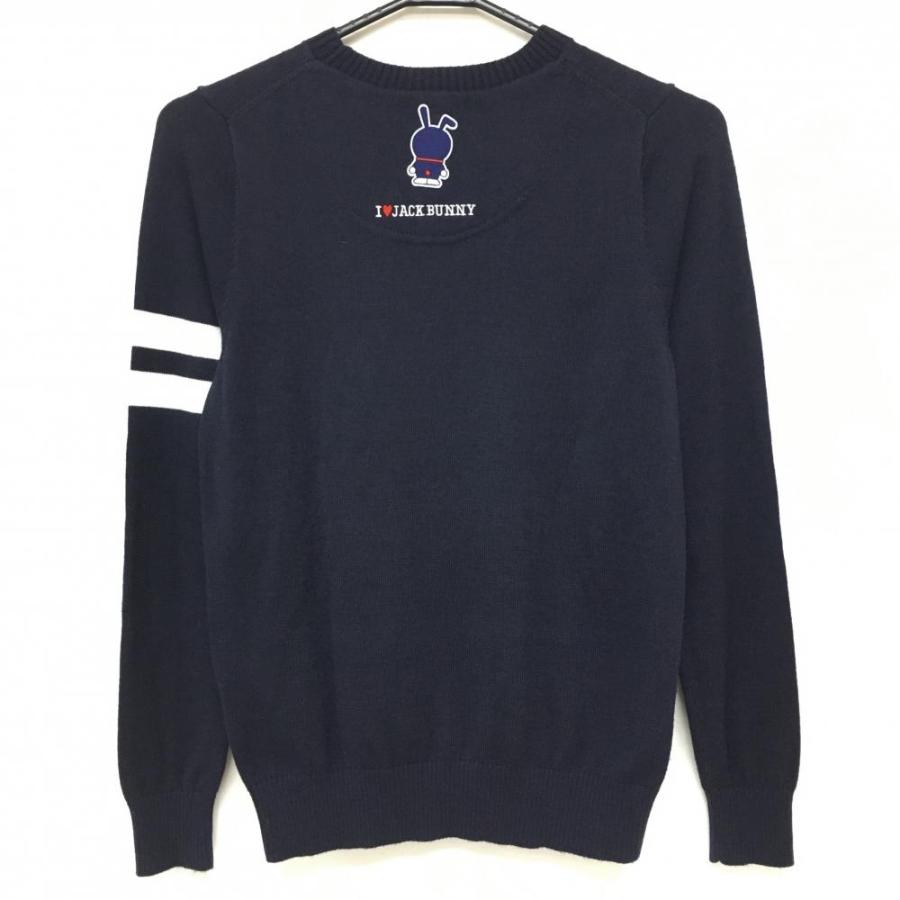 美品】ジャックバニー×ドラえもん セーター ネイビー 袖ライン 美品】ジャックバニー×ドラえもん セーター ネイビー 袖ライン
