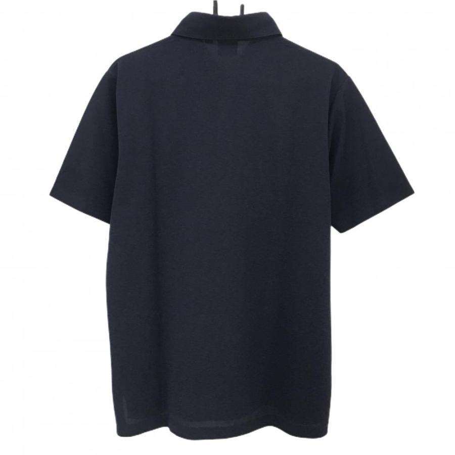 FIDRA 【美品】フィドラ 半袖ポロシャツ ネイビー×白 スナップ