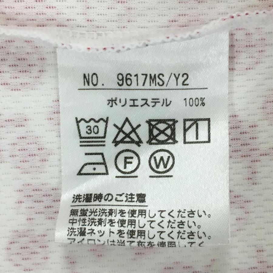 and per se（アンパスィ） 半袖ポロシャツ 白×レッド トマト柄 ベル柄