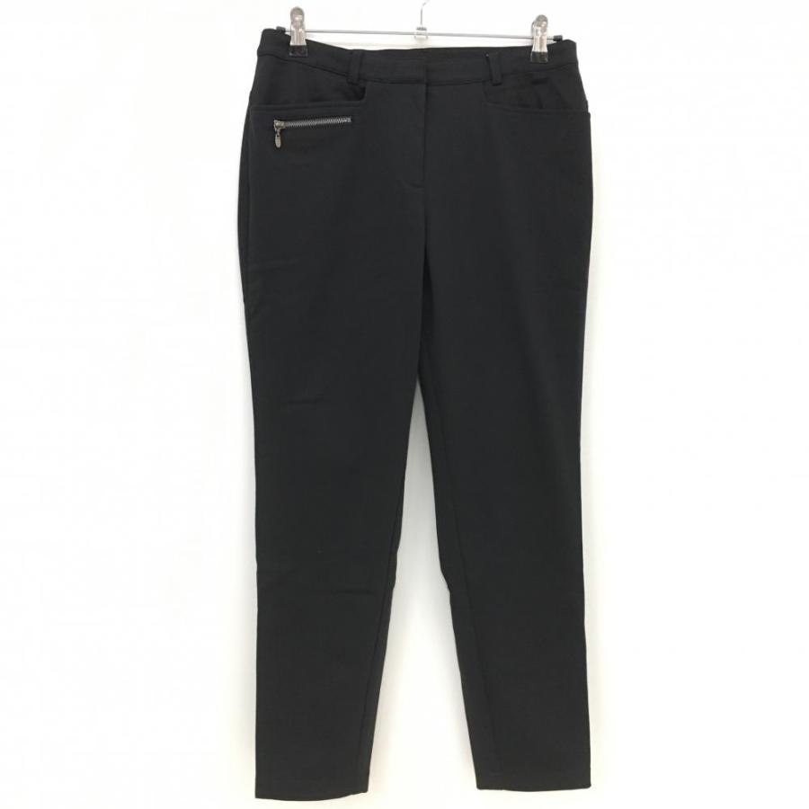 新品】ランバンスポール パンツ 黒 裏起毛 後ろウエストゴム 