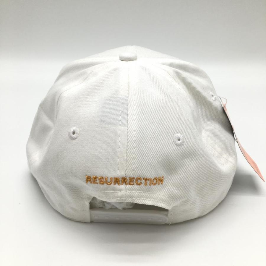 新品】レザレクション キャップ 白×ライトブラウン つば総柄 F ゴルフ