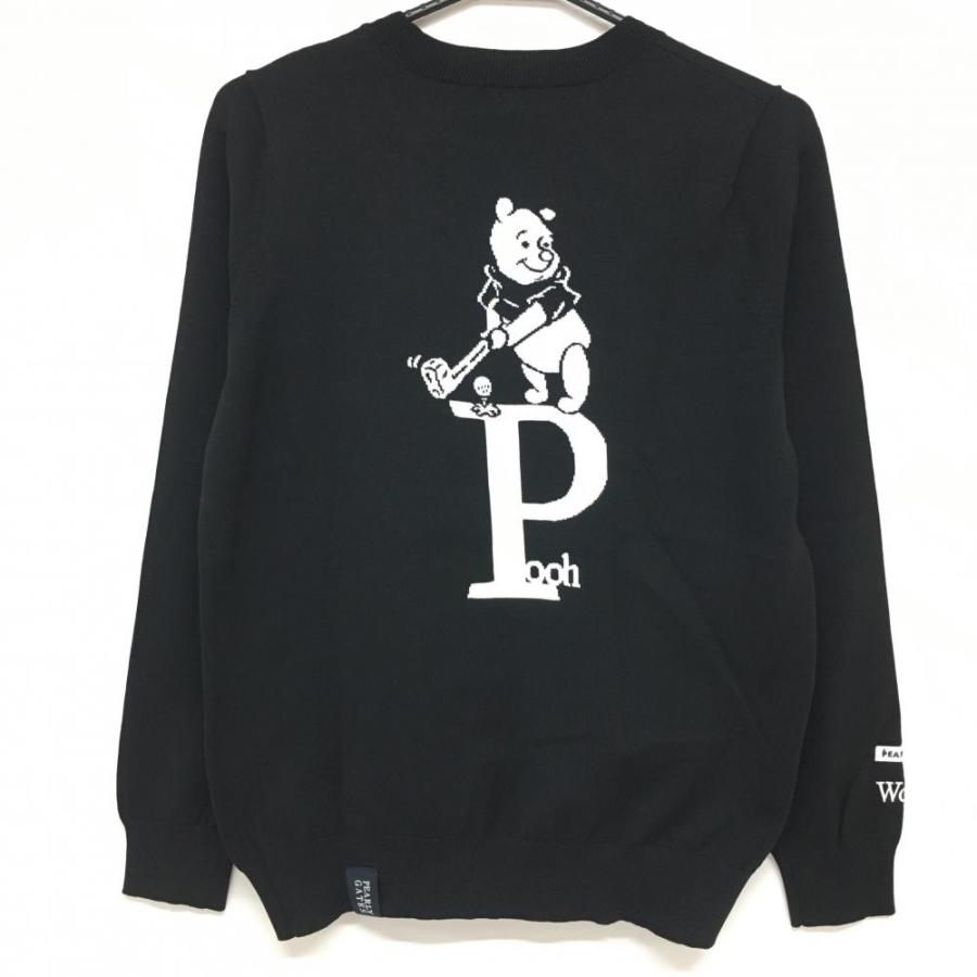 新品】パーリーゲイツ×Disney セーター 黒×白 プーさん 新品】パーリーゲイツ×Disney セーター 黒×白 プーさん
