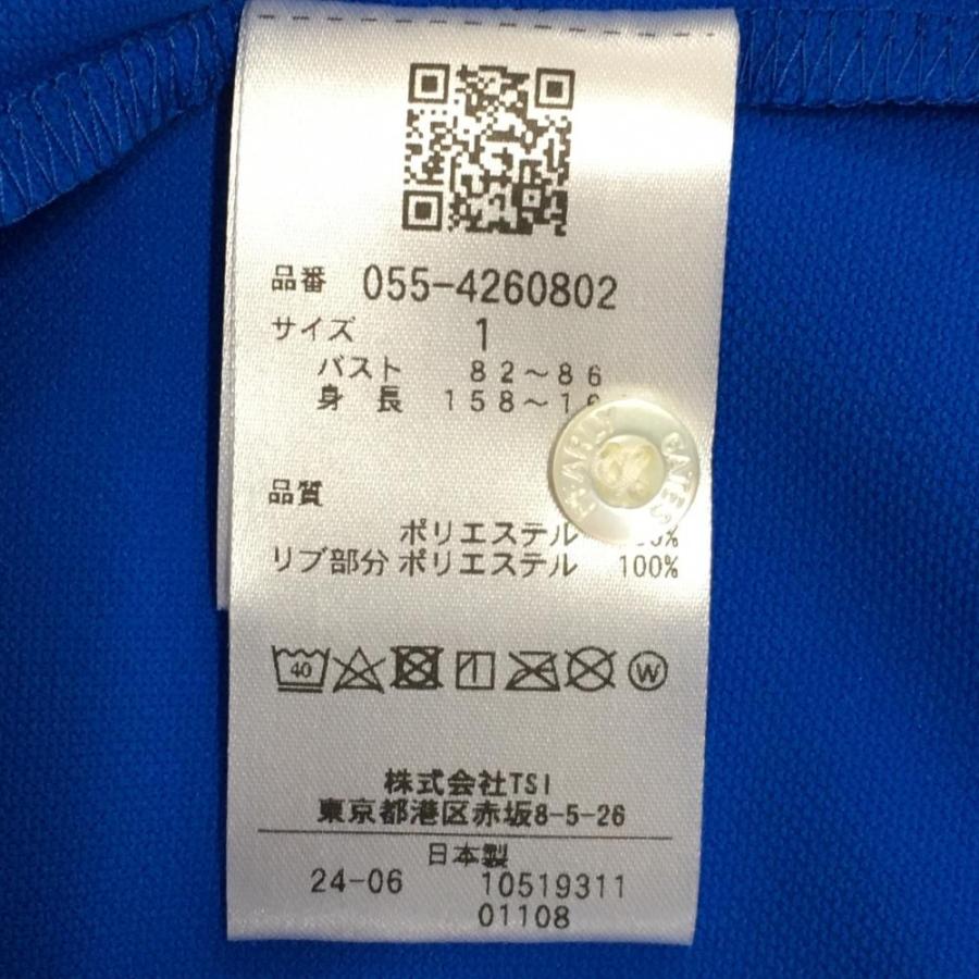 【新品】パーリーゲイツ 半袖ポロシャツ ブルー×白 フロントロゴ TEXBRID レディース 1(M) ゴルフウェア 2024年モデル PEARLY GATES_5