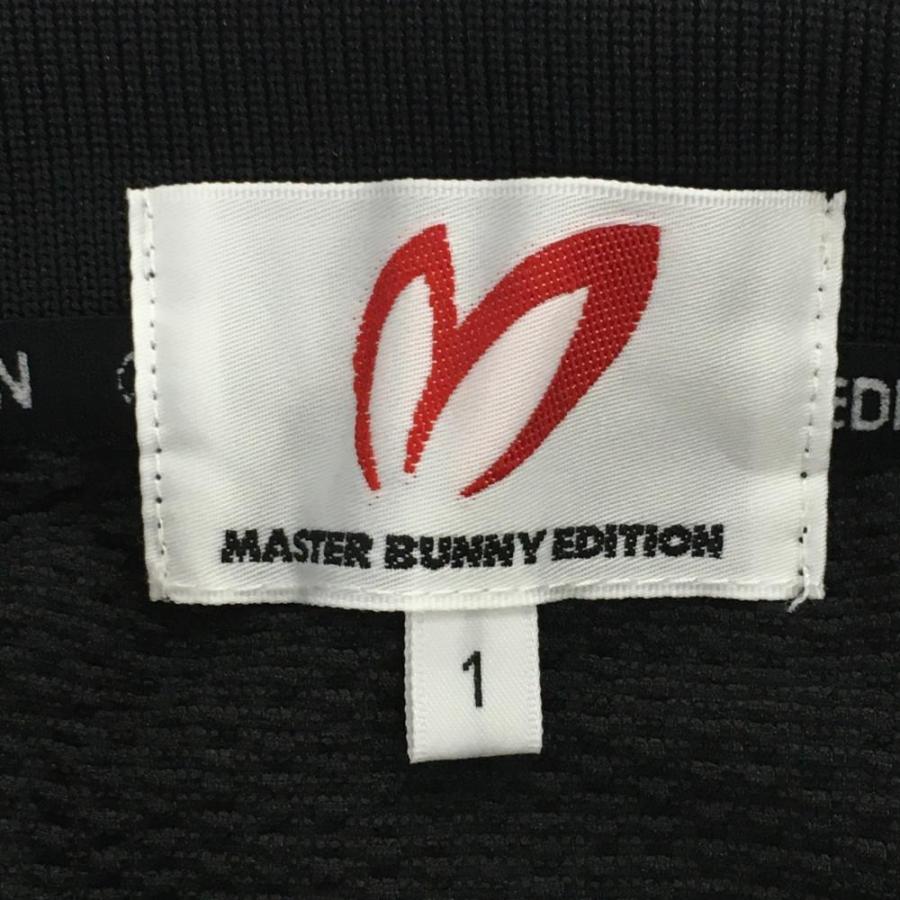 美品【マスターバニーエディション】マルチロゴ サッカー ゴルフ ポロシャツ黒×白 MASTER BUNNY EDITION（マスターバニーエディション） 【新品