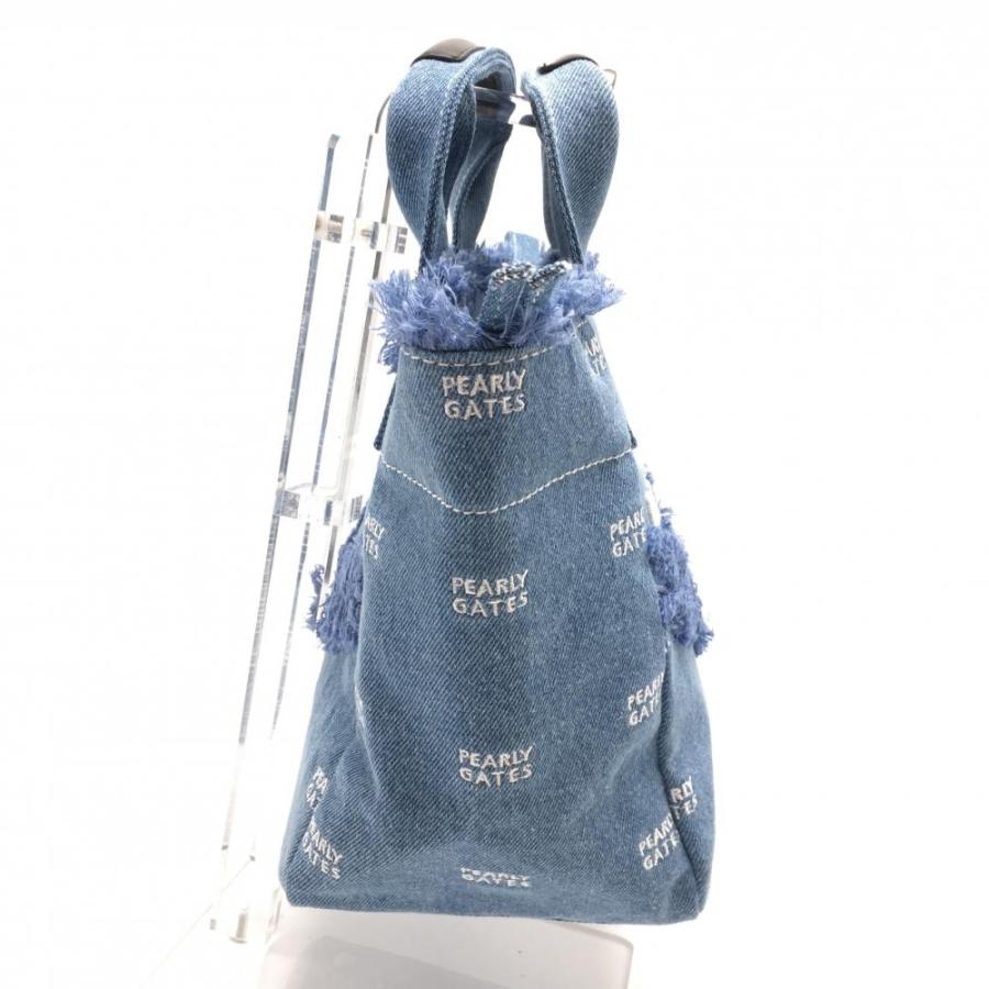超美品】パーリーゲイツ カートバッグ ライトブルー×白 デニム 超美品】パーリーゲイツ カートバッグ ライトブルー×白 デニム