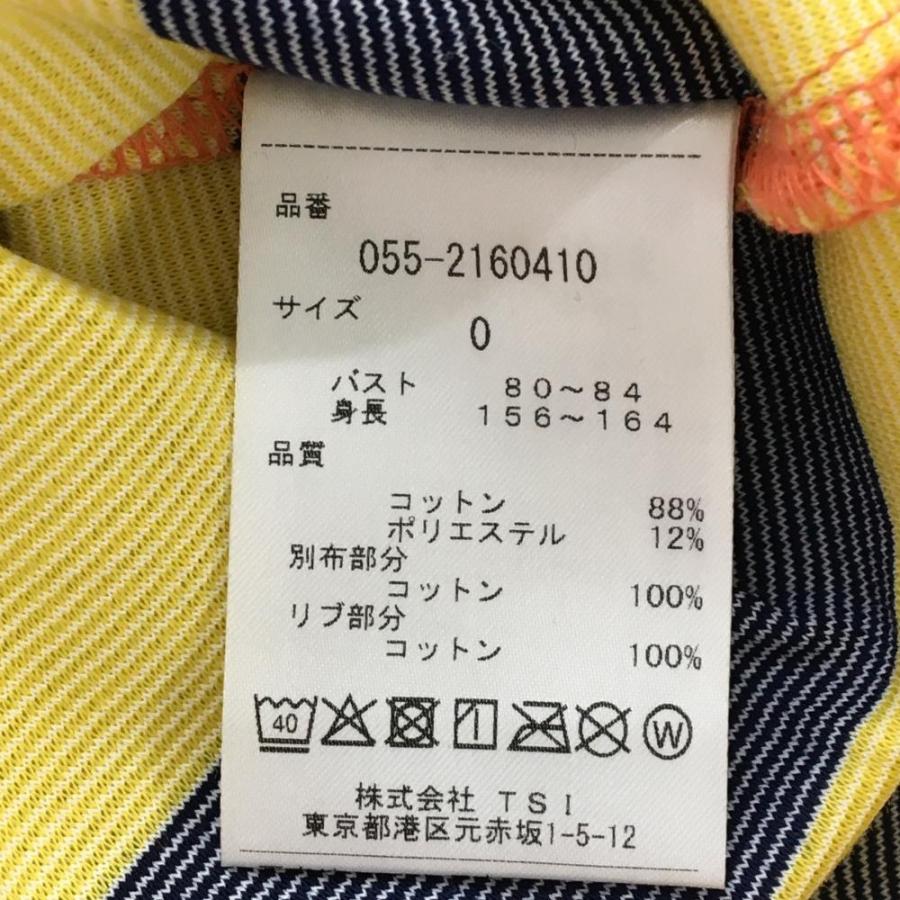 【新品】パーリーゲイツ ノースリーブポロシャツ ネイビー×オレンジ レディース 0(S) ゴルフウェア 2022年モデル PEARLY GATES／SALE価格の画像
