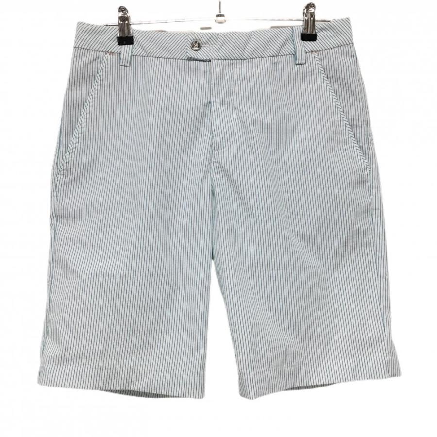 PUMA（プーマ） ハーフパンツ 白×ミントグリーン ストライプ メンズ