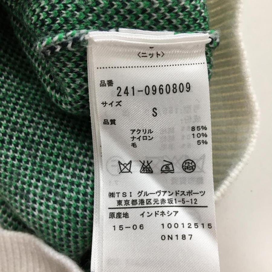 キャロウェイ セーター 白×ネイビー チェック ロゴ刺しゅう Vネック