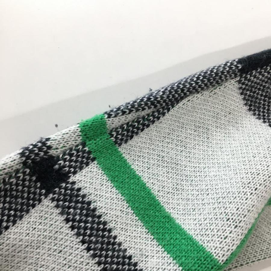 キャロウェイ セーター 白×ネイビー チェック ロゴ刺しゅう Vネック