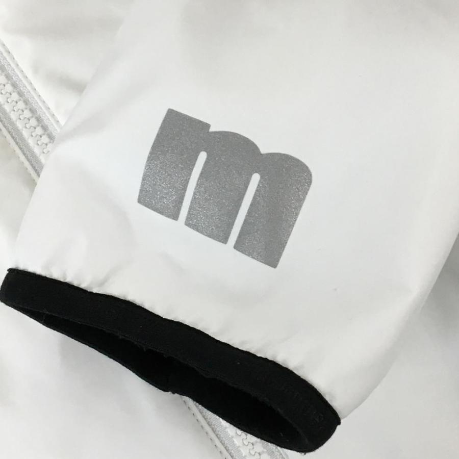 マンシングウェア ダウンジャケット 白×黒 素材切替 ダウン90％ メンズ