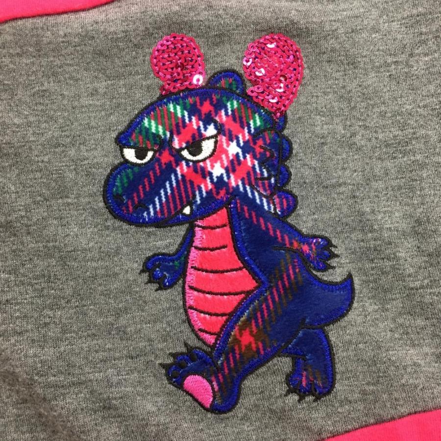 超美品】ダンスウィズドラゴン 長袖ハイネックシャツ ピンク×グレー